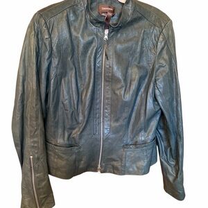 Danier Green Italian Leather Women’s Jacket-Size Large